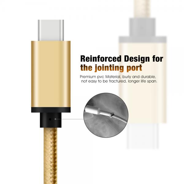 Picture of Type-C to Type-C 5Gbps 60W usb cable（gold）